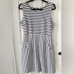 Old Navy Striped Mini Dress - Navy and White